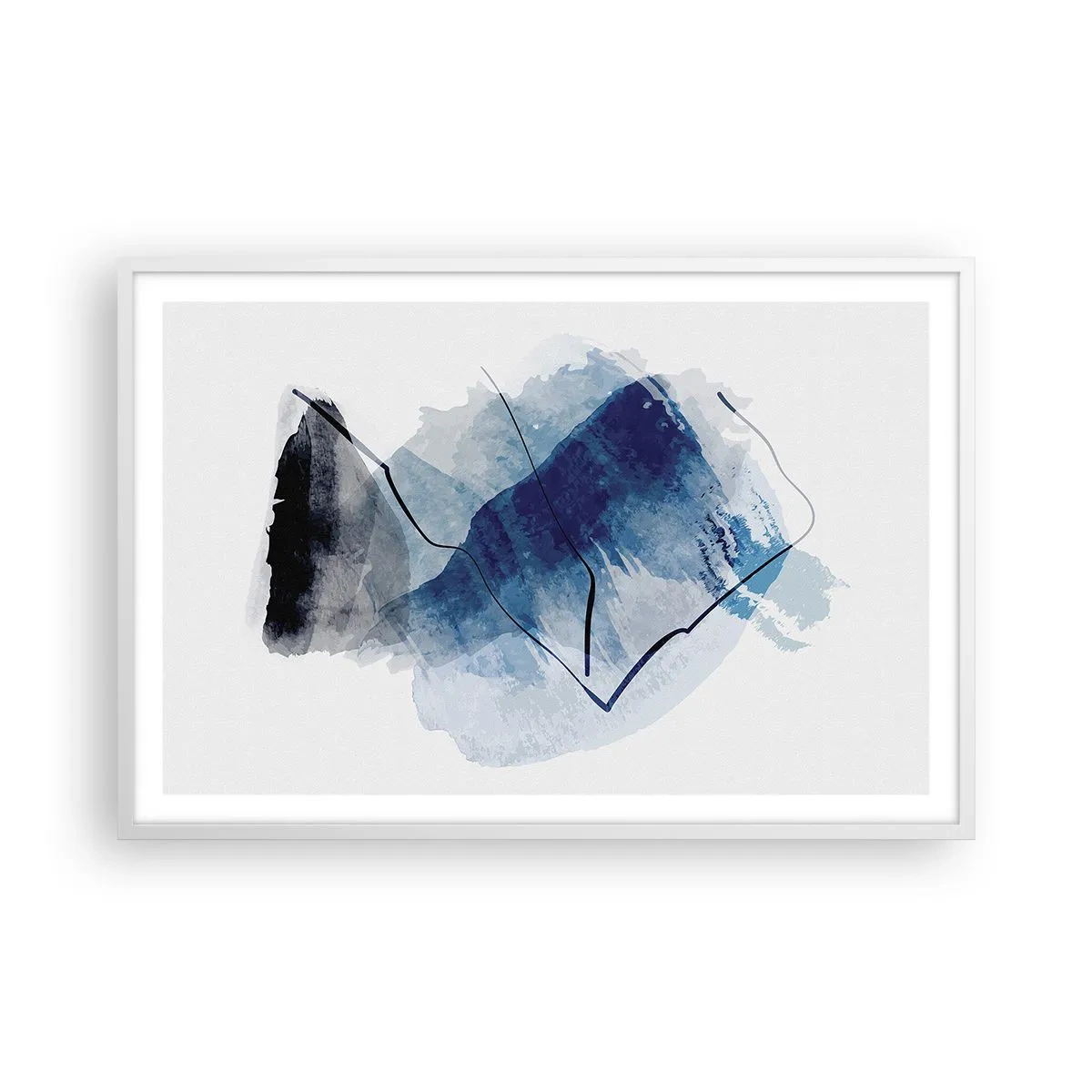 Plakat i hvid ramme - Isbjerg - 91x61 cm