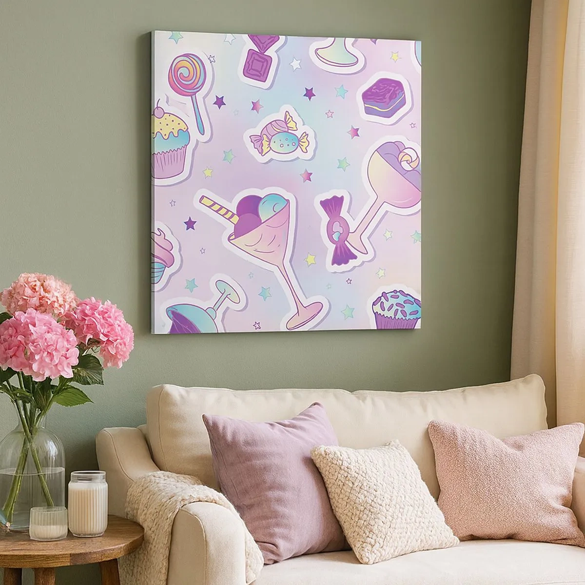 Lærredstryk - Billede på lærred - At have en fødselsdag hver dag - 30x30 cm