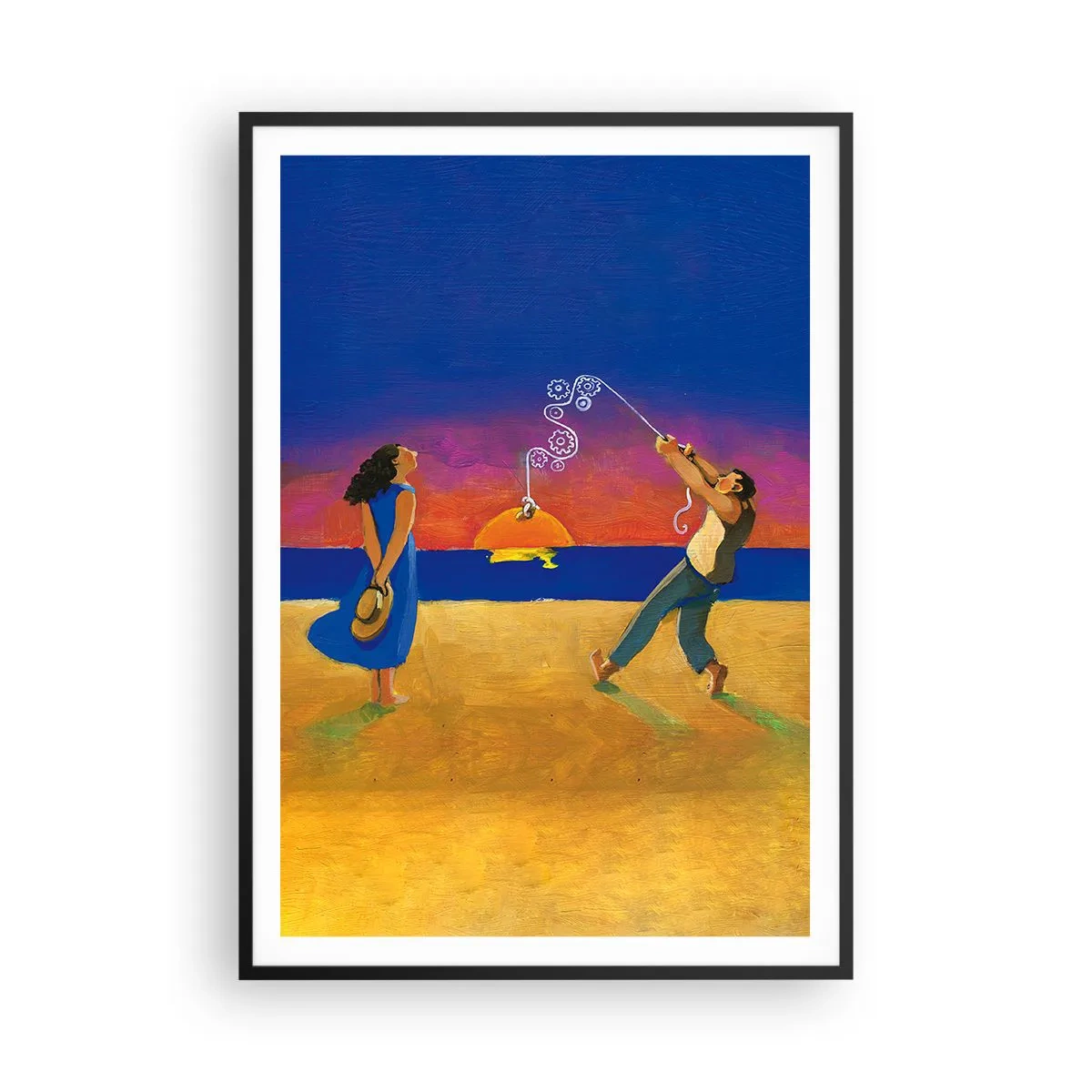 Plakat i sort ramme - Mere end en stjerne fra himlen - 70x100 cm