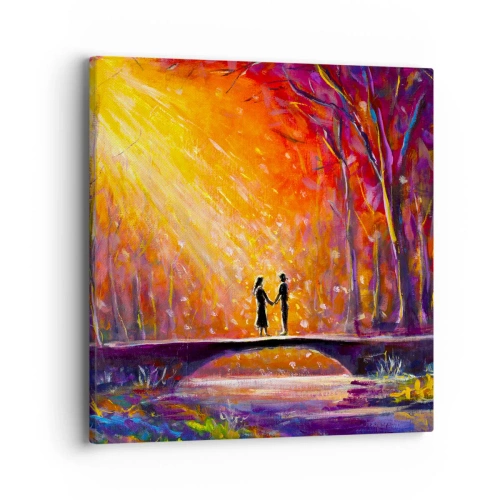 Lærredstryk - Billede på lærred - Himlen elsker dem også - 40x40 cm