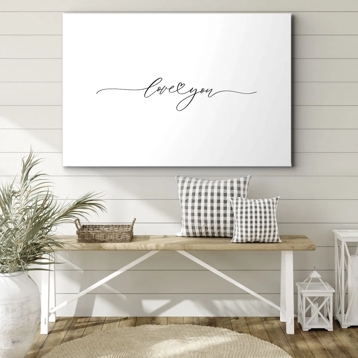 Lærredstryk - Billede på lærred - Sort og hvid - 120x80 cm