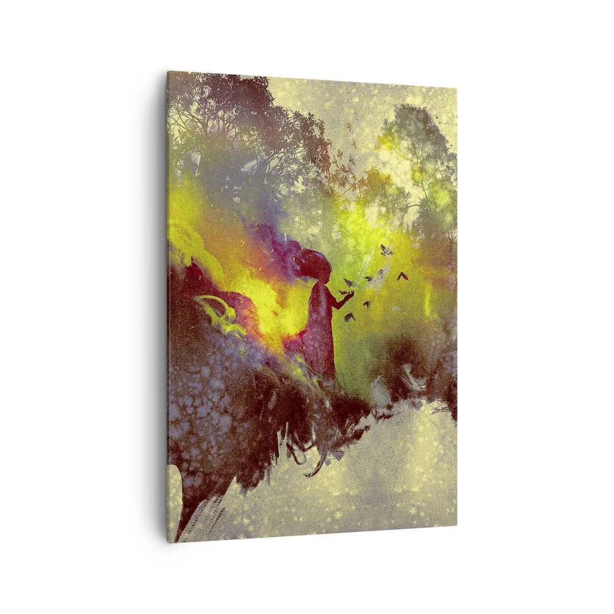 Lærredstryk - Billede på lærred - Moder Natur - 70x100 cm