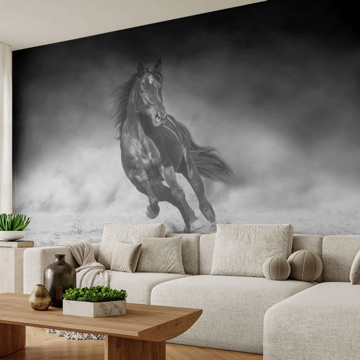 Fototapet Selvklæbende Deluxe Sticker - Værdig til emiren selv - Hest, Dyr, Natur - 400x280 cm