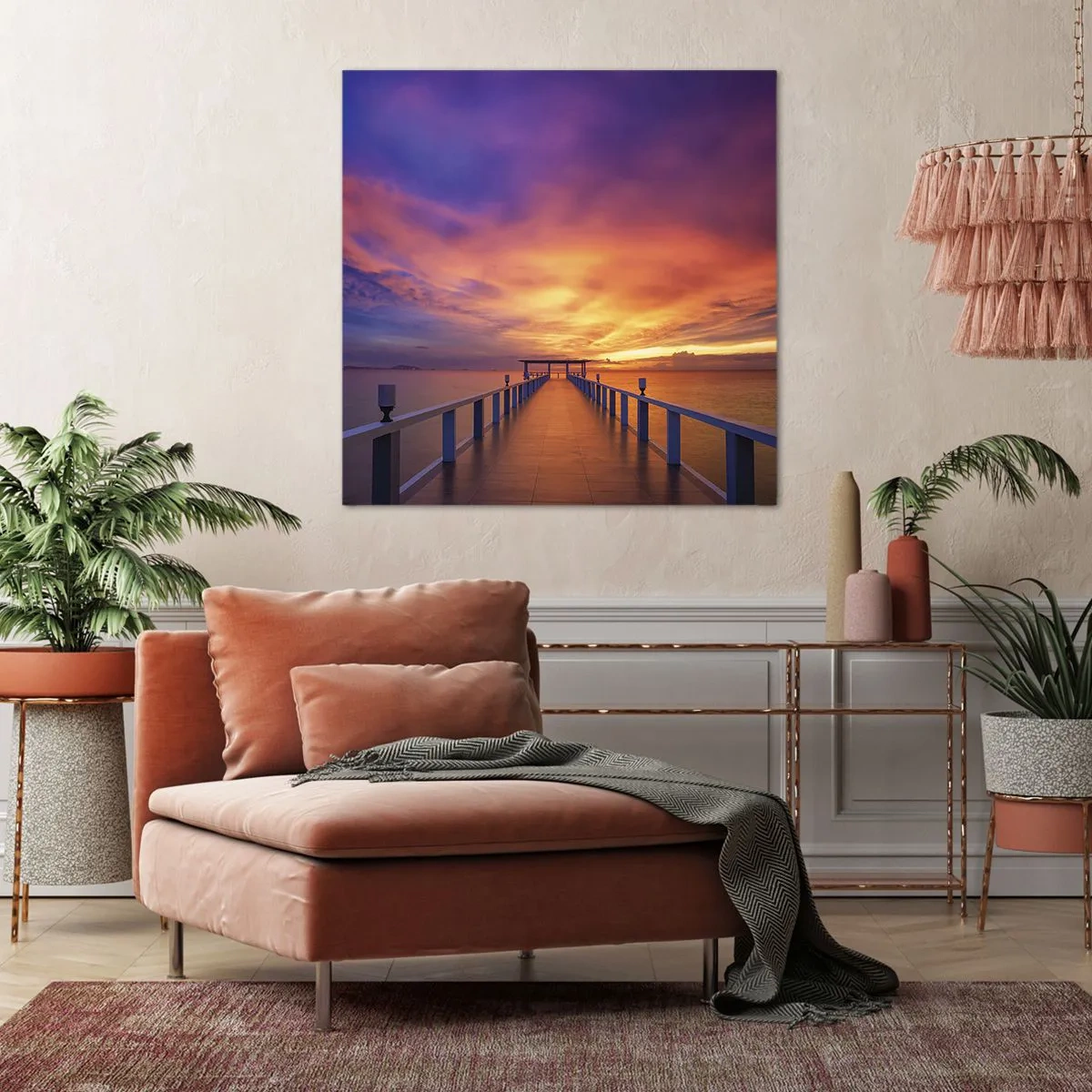 Lærredstryk - Billede på lærred - Uden ende - 70x70 cm