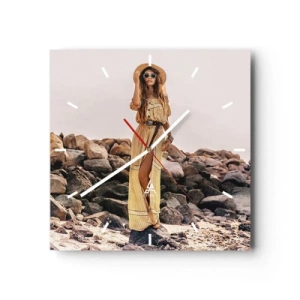 Vægur, Uret - Magien ved sten - 40x40 cm