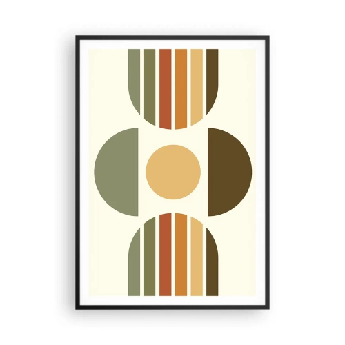 Plakat i sort ramme - I jordfarver - 70x100 cm