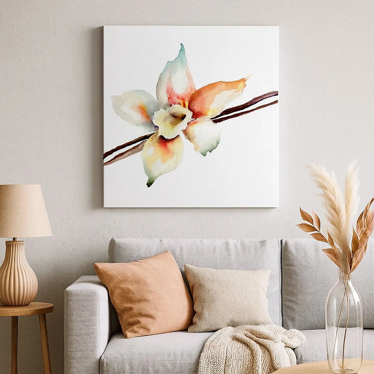 Lærredstryk - Billede på lærred - Stænket med malingens sødme - 30x30 cm