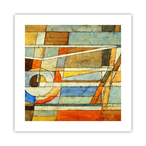 Plakat - Kubisme på en byggeplads - 40x40 cm