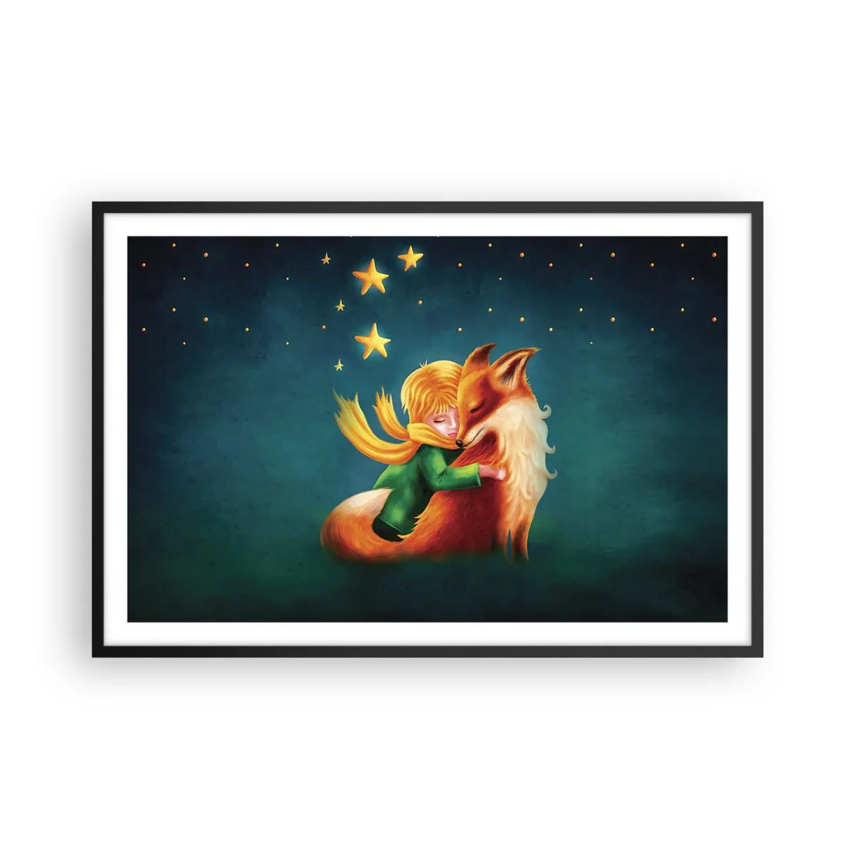 Plakat i sort ramme - Lille Prins - 91x61 cm