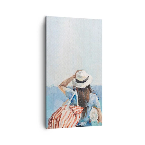 Lærredstryk - Billede på lærred - Velkommen på ferie - 45x80 cm