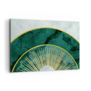 Lærredstryk - Billede på lærred - Et anderledes solsystem - 120x80 cm