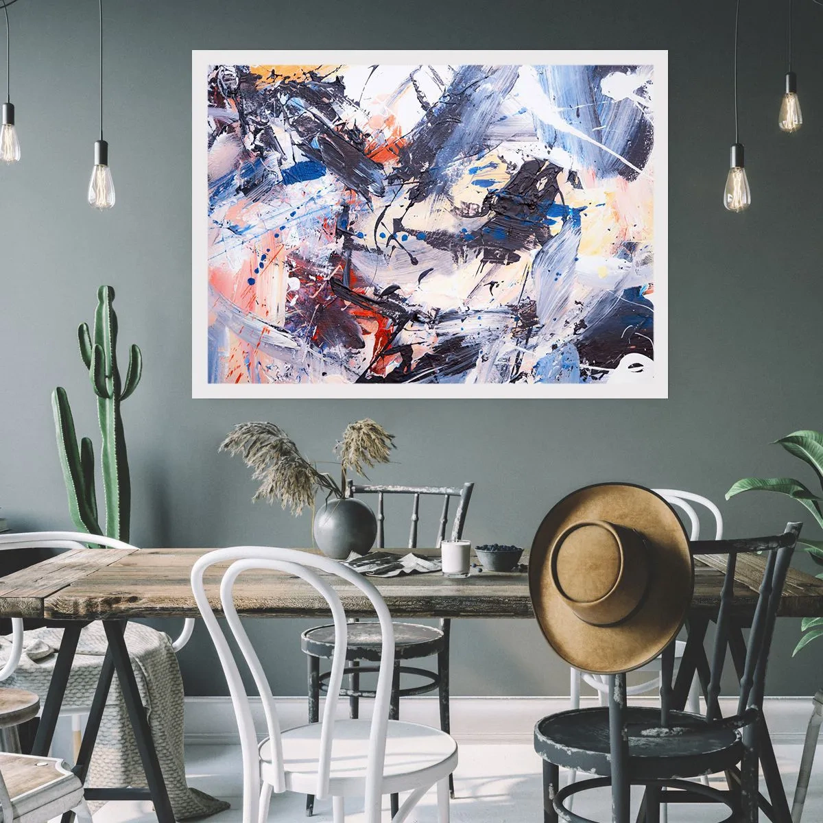 Plakat - Abstraktionens vanvittige dans - 91x61 cm