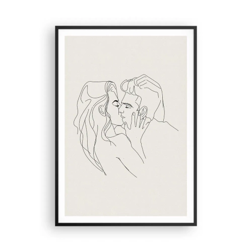 Plakat i sort ramme - Forviklet i følelser - 70x100 cm