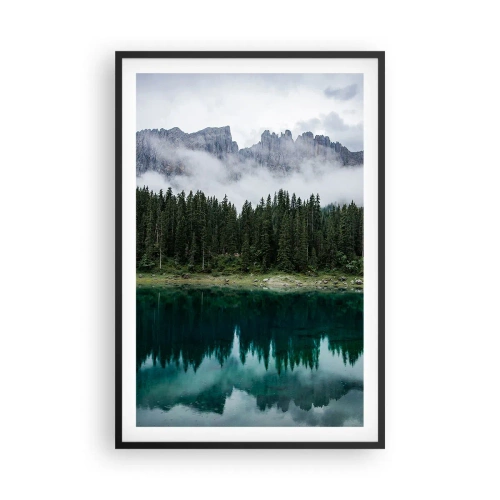 Plakat i sort ramme - Hys, tys, lad os ikke vække sovevandet... - 61x91 cm