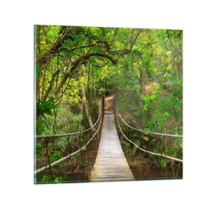 Billede på glas - Fordi der vokser en slyngplante i haven - 60x60 cm