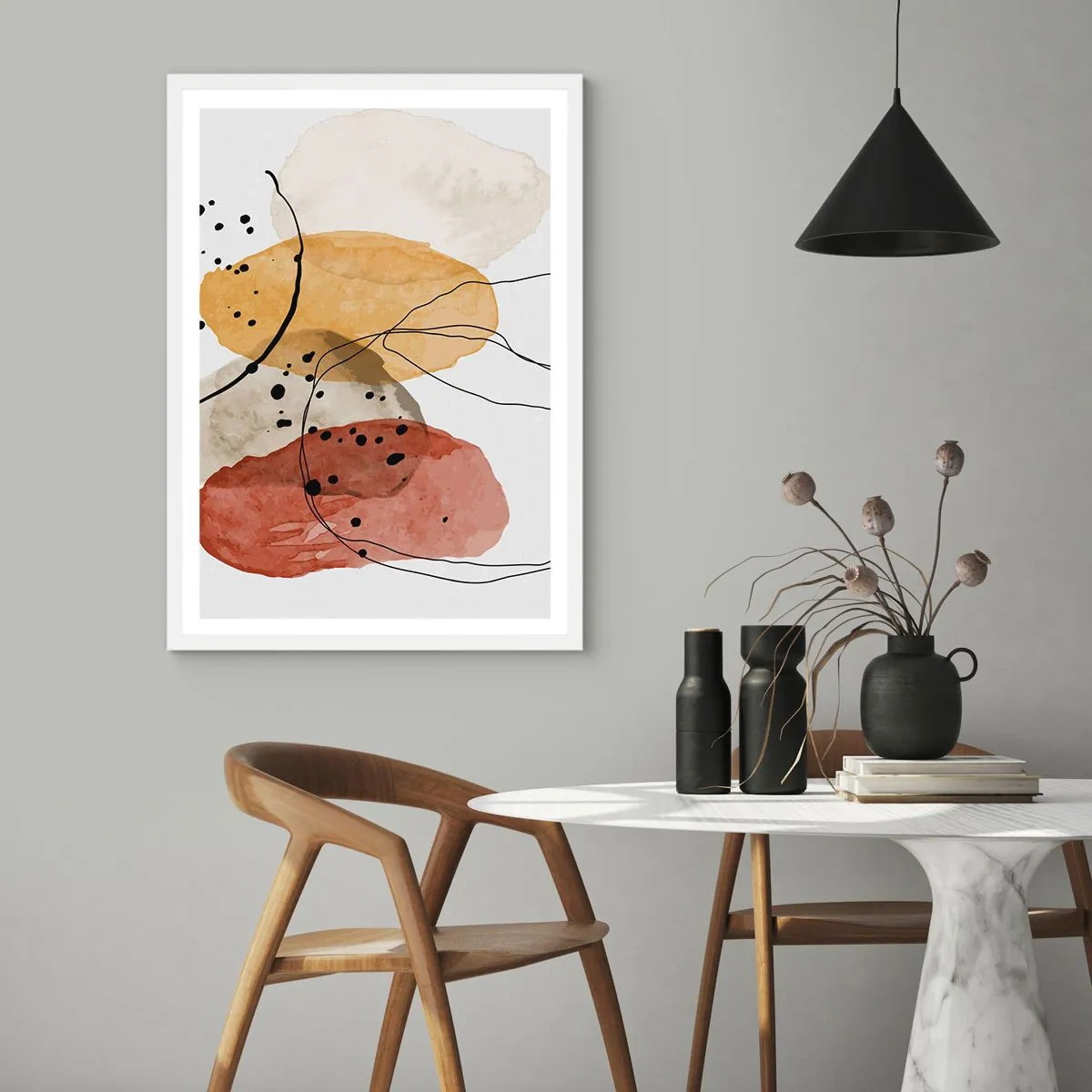 Plakat i hvid ramme - Som lys, klar luft - 40x50 cm