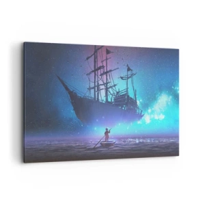 Lærredstryk - Billede på lærred - Et møde med myten om havet - 120x80 cm