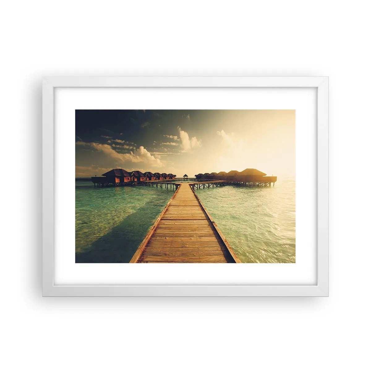 Plakat i hvid ramme - En varm invitation - 40x30 cm