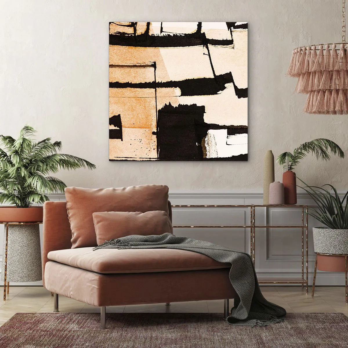 Lærredstryk - Billede på lærred - Og alligevel orden - 70x70 cm