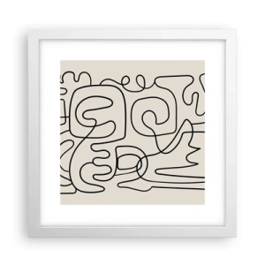 Plakat i hvid ramme - På sporet - 30x30 cm