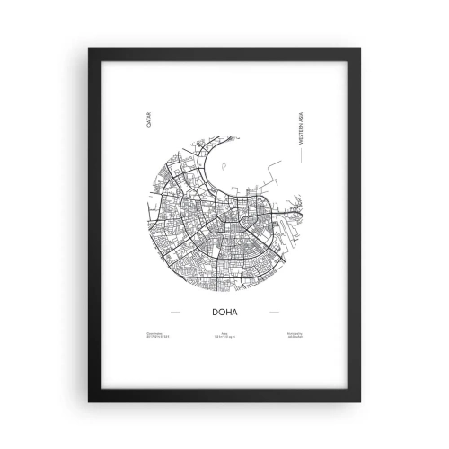 Plakat i sort ramme - Dohas anatomi - 30x40 cm