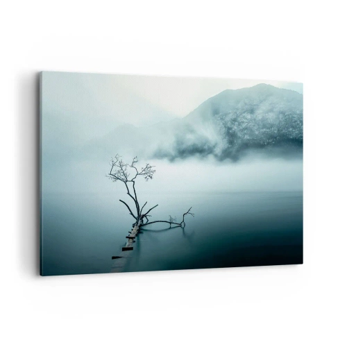 Lærredstryk - Billede på lærred - Ud af vand og tåge - 100x70 cm