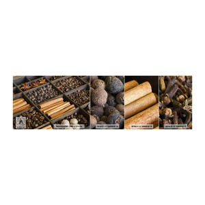 Prøve Fototapet Selvklæbende Deluxe Sticker - Et skatkammer af aromaer - Krydderier, Kaffe, Kanel - 100x30 cm