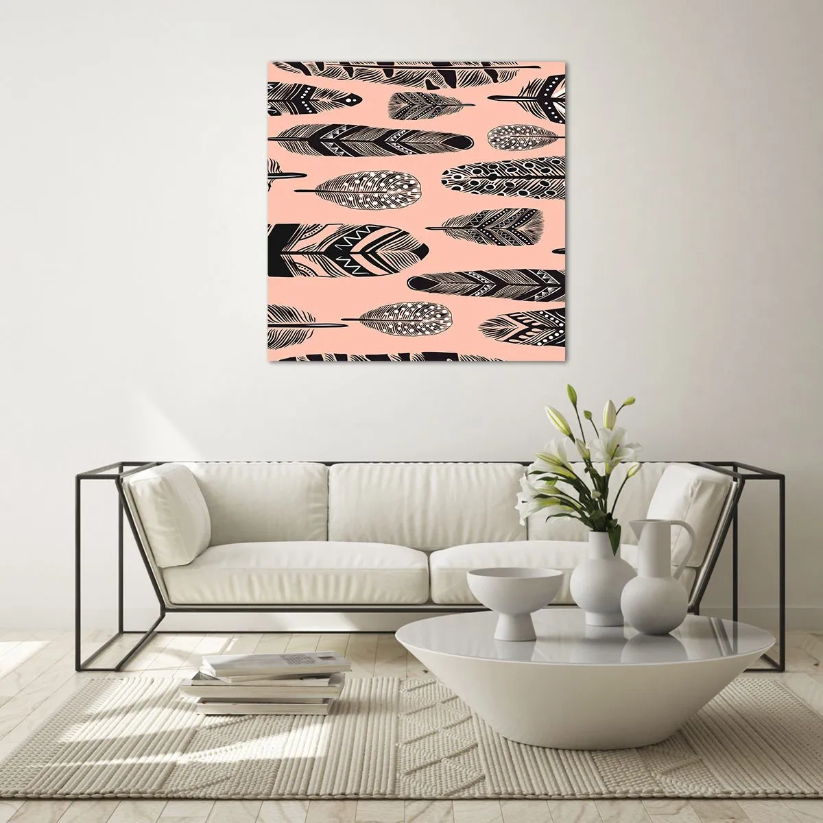 Billede på glas - Indisk samling - 50x50 cm