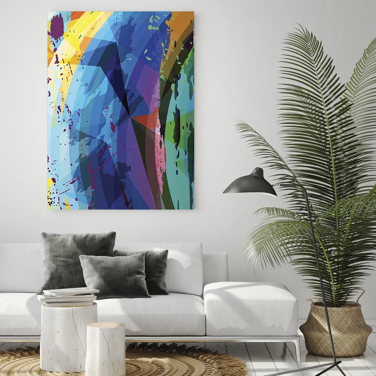 Billede på glas - Farverig svimmelhed - 70x100 cm