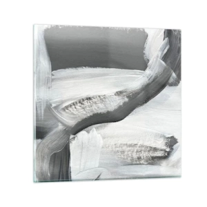 Billede på glas - Med beslutsom bevægelse - 40x40 cm