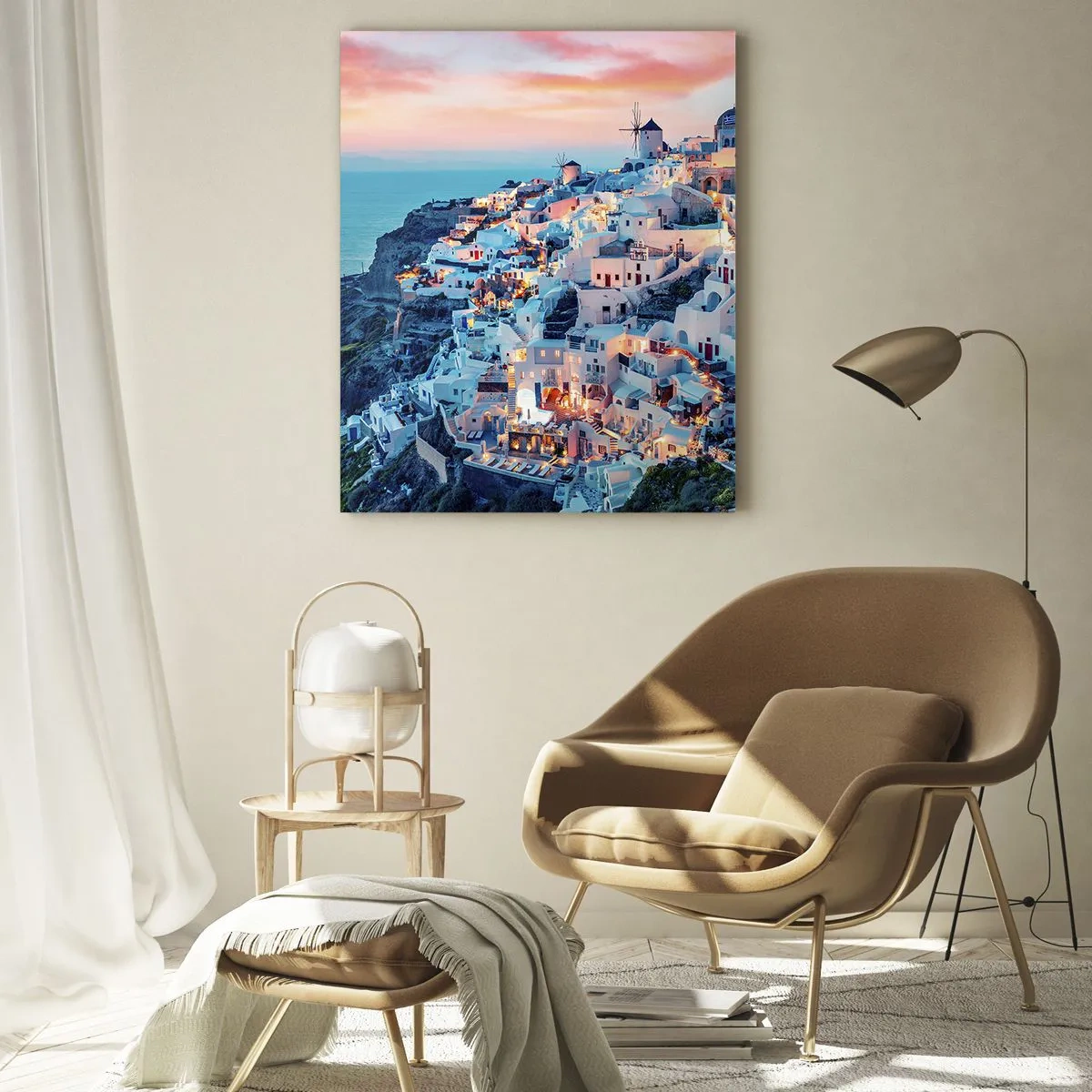 Billede på glas - Din store græske ferie - 50x70 cm