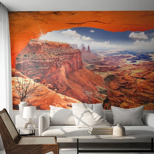 Fototapet Premium Sand - Udskåret af naturen selv - Landskab, Arizona National Park, Grand Canyon - 100x70 cm