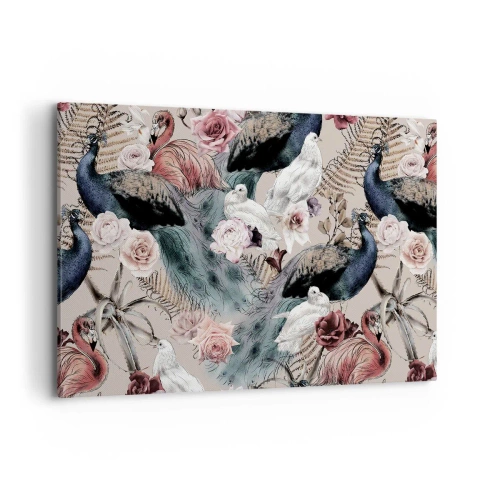 Lærredstryk - Billede på lærred - I paladsets have - 120x80 cm