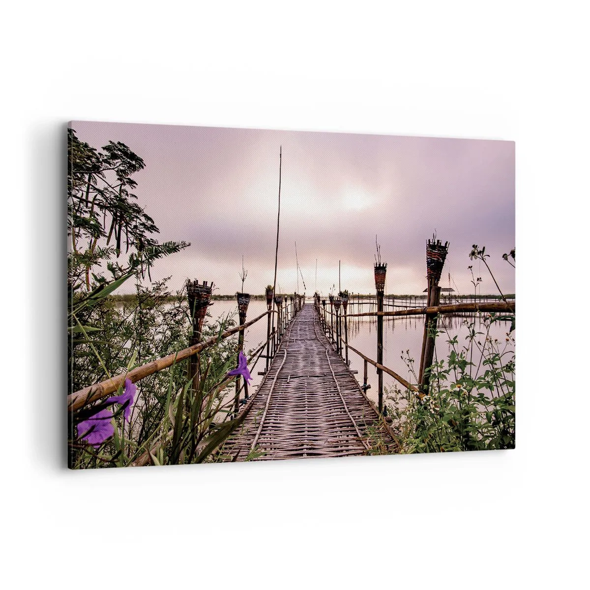 Lærredstryk - Billede på lærred - Den stille og rolige atmosfære i Asien - 120x80 cm