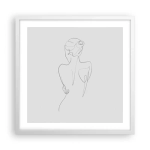 Plakat i hvid ramme - Kroppens musik - 50x50 cm