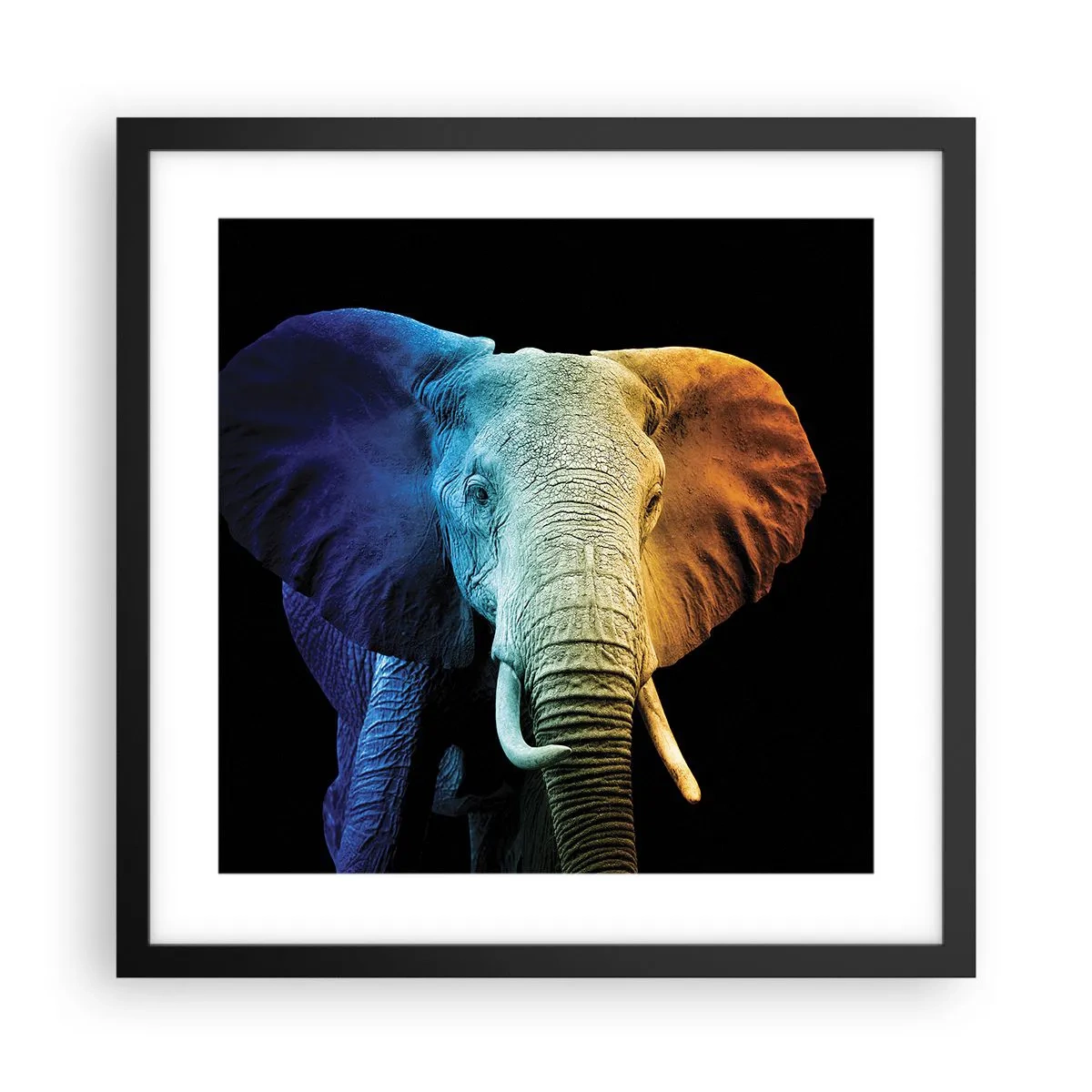 Plakat i sort ramme - Excentrisk, ikke underlig - 40x40 cm