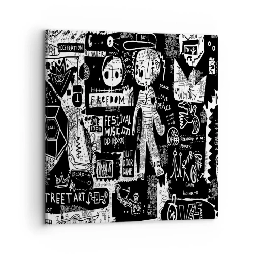 Lærredstryk - Billede på lærred - Den åndelige ungdom med lov og glæde - 70x70 cm