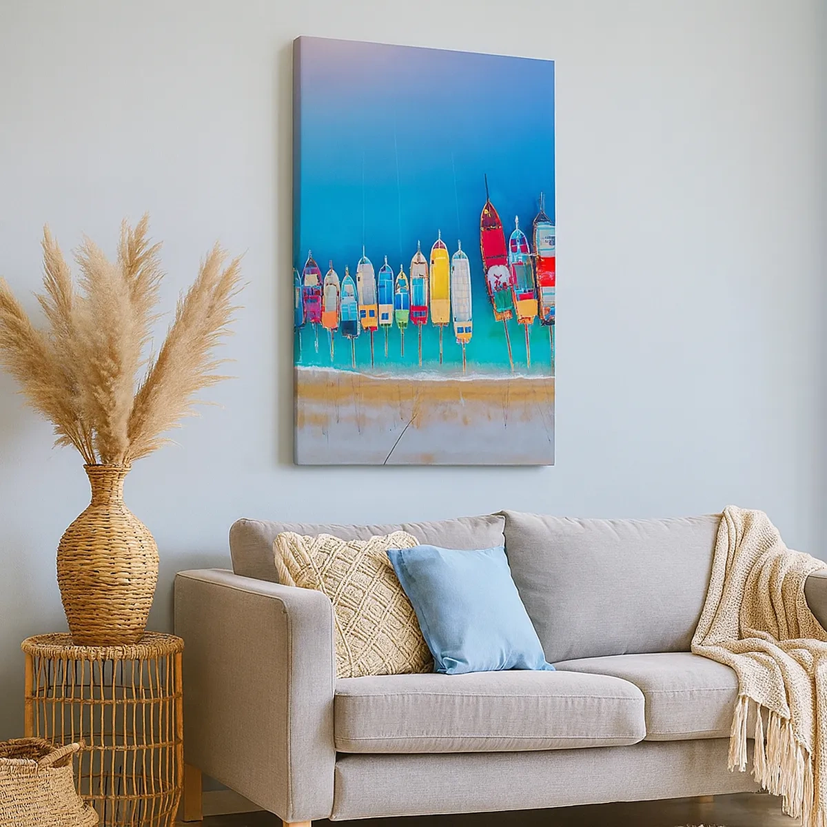 Lærredstryk - Billede på lærred - Fra et fugleperspektiv - 50x70 cm