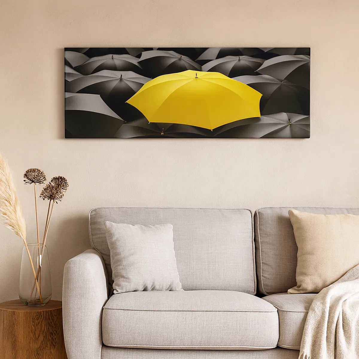 Lærredstryk - Billede på lærred - Farvel til tristhed - 30x30 cm