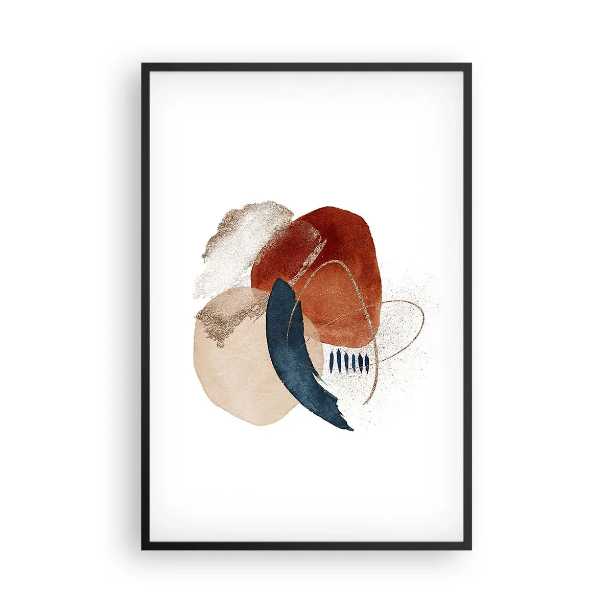 Plakat i sort ramme - Oval sammensætning - 61x91 cm