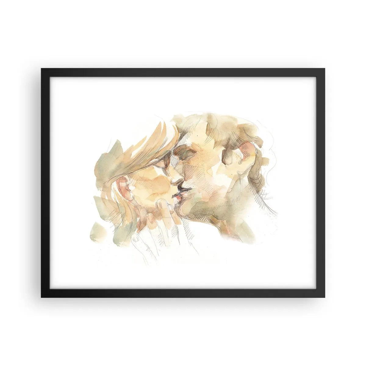 Plakat i sort ramme - Den fundne halvdel? - 50x40 cm