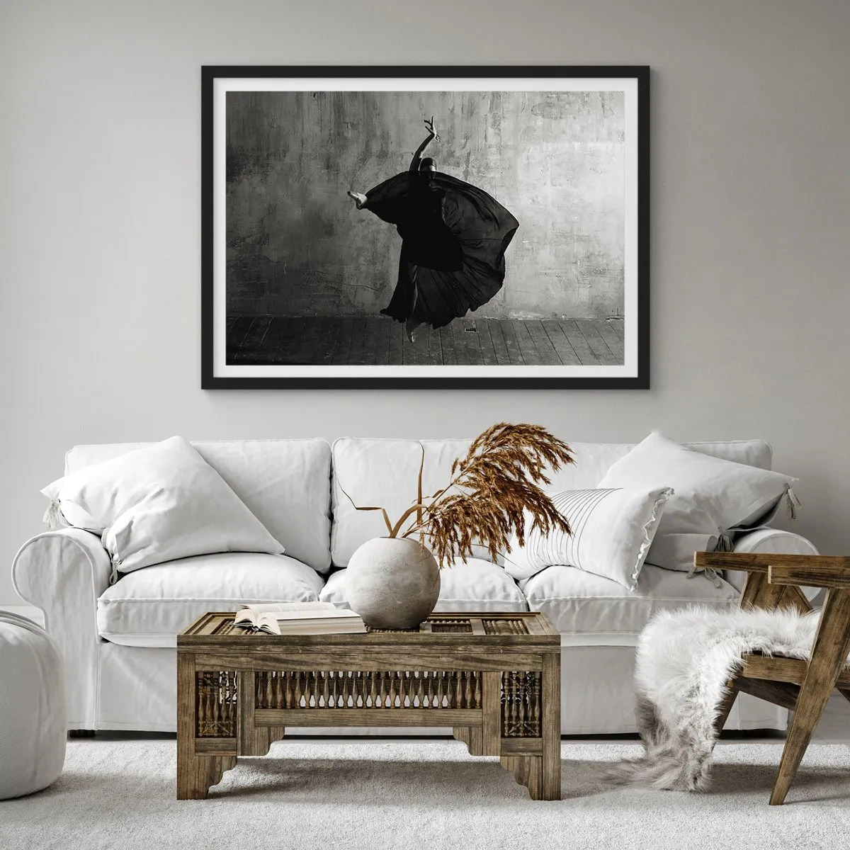 Plakat i sort ramme - Passioneret bælte - 100x70 cm