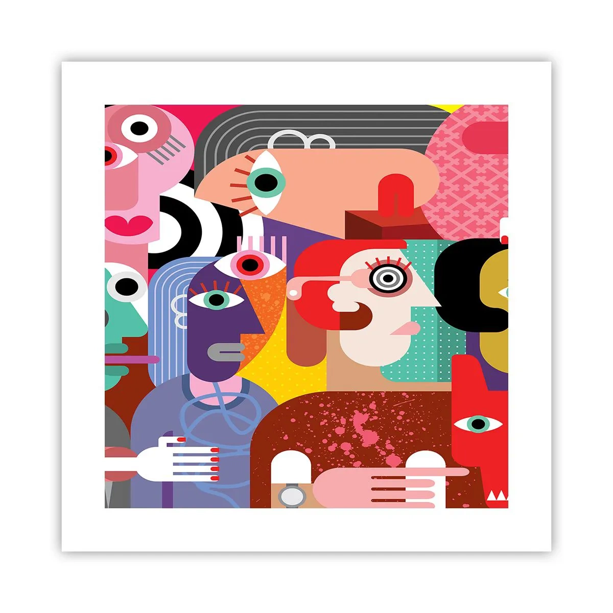 Plakat - Vi fra hr. Picasso - 40x40 cm