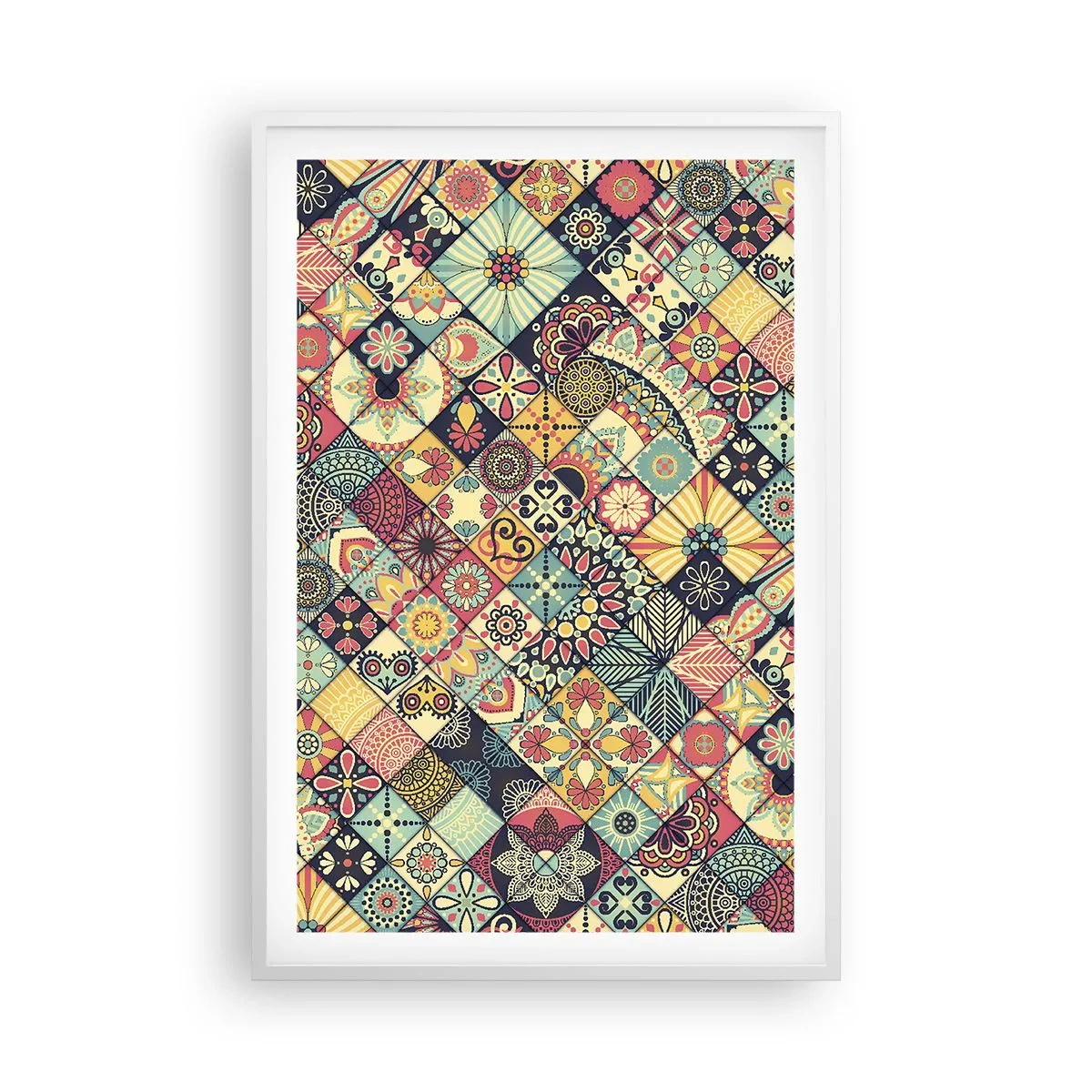 Plakat i hvid ramme - Marokkansk stemning - 61x91 cm