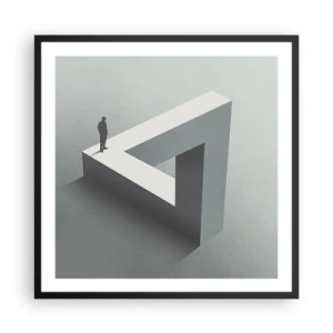 Plakat i sort ramme - Og dog er det muligt - 60x60 cm
