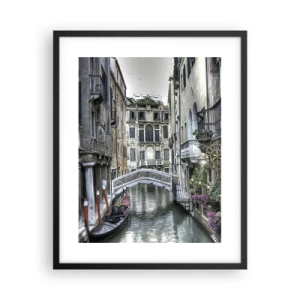 Plakat i sort ramme - I århundreder i tavs drømmeri - 40x50 cm