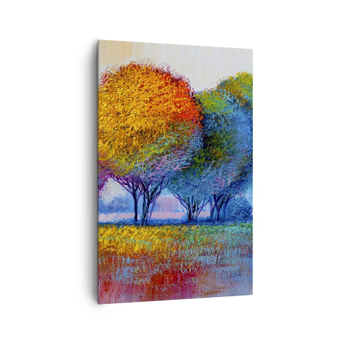 Lærredstryk - Billede på lærred - En klump af piskende farver - 80x120 cm