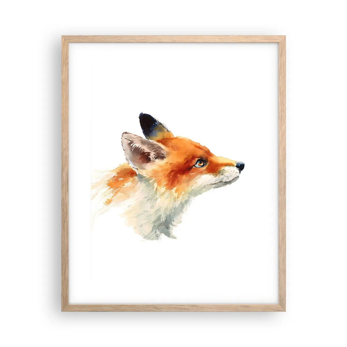 Plakat i ramme af lyst egetræ - Man kan aldrig være for forsigtig - 40x50 cm