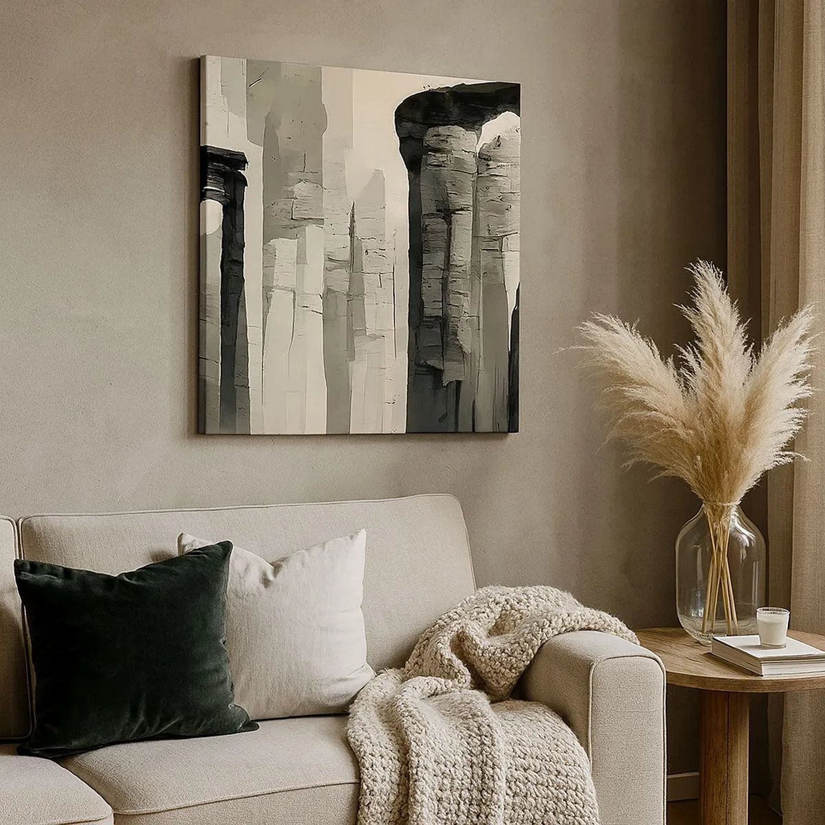 Lærredstryk - Billede på lærred - Antikkens majestæt - 30x30 cm