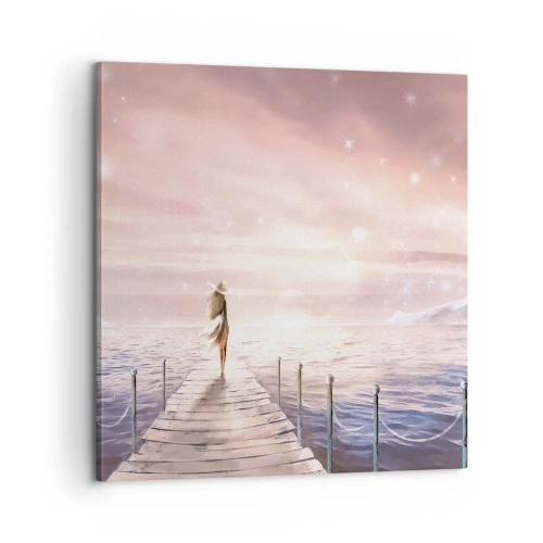 Lærredstryk - Billede på lærred - I lyset af en drøm - 60x60 cm